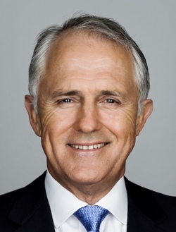 A portrait image showing former prime minister Malcolm Turnbull.
