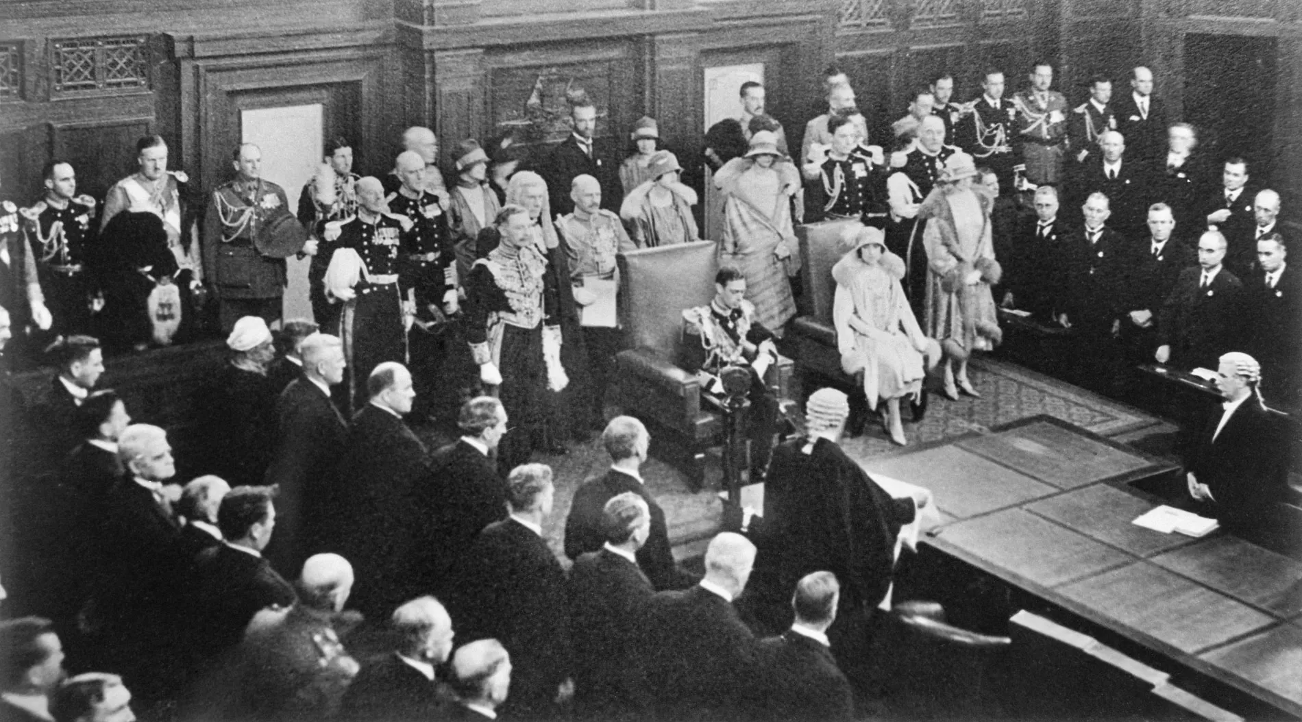 The Duke of York sits in the Senate Chamber at the opening of Parliament House in Canberra.