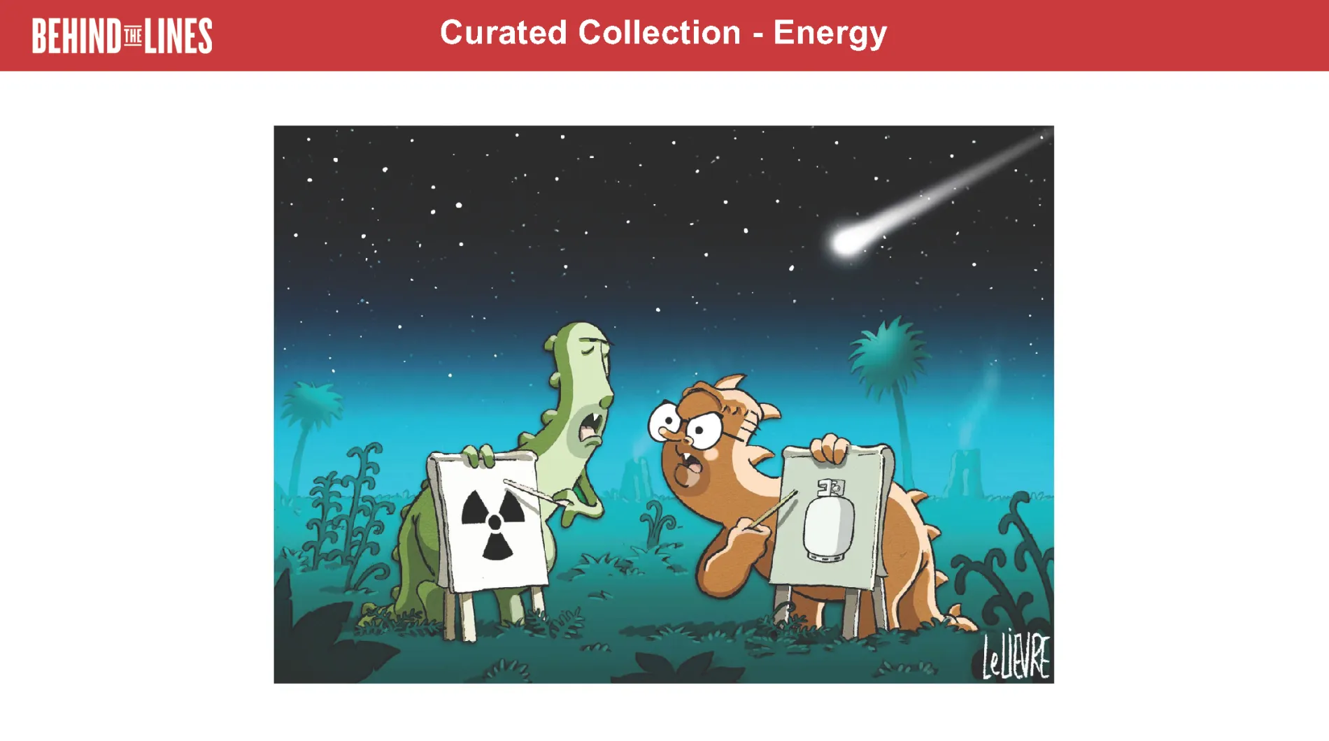 The first page of the energy activity sheet, it features an illustration of Albanese and Dutton depicted as dinosaurs arguing whether gas or nuclear energy is better.