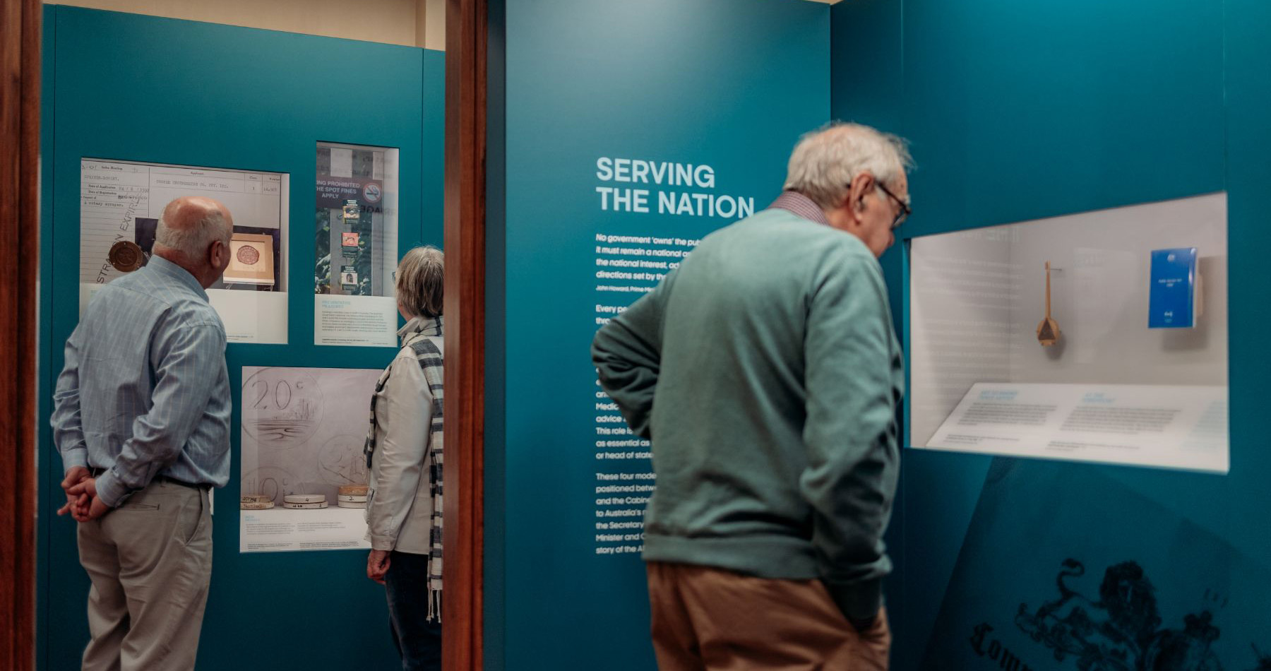 Visitors admiring the exhibition