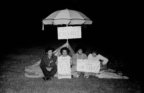 The establishment of the Aboriginal Tent Embassy on Australia Day in 1972