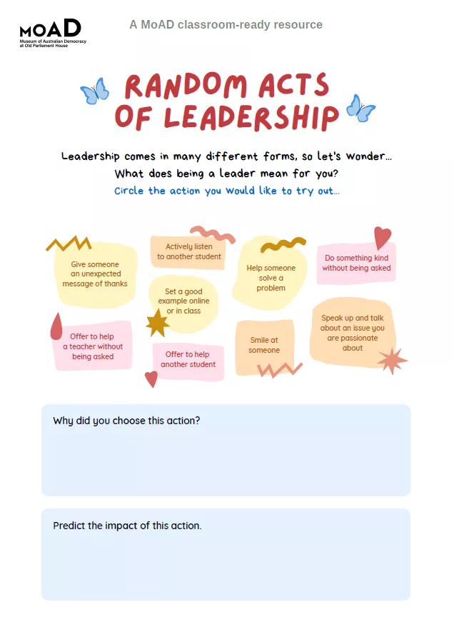 A preview of a learning resource with yellow and orange bubbles with prompts on them and two square boxes to write notes. 