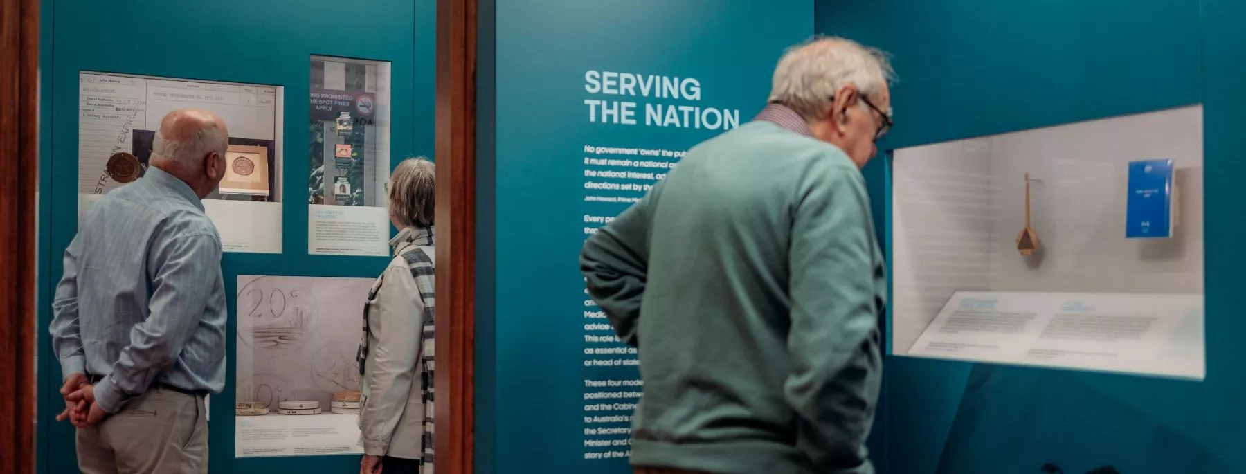 Visitors admiring the exhibition