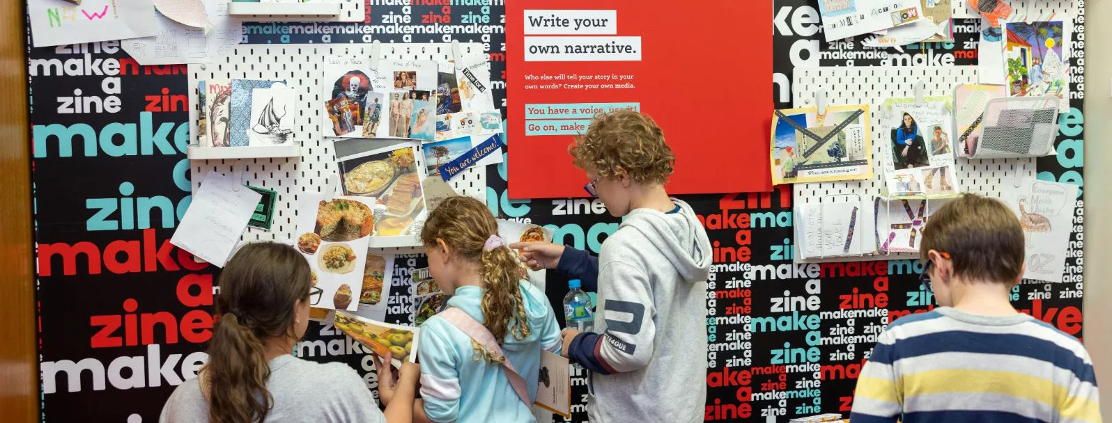 Kids enjoying the exhibition