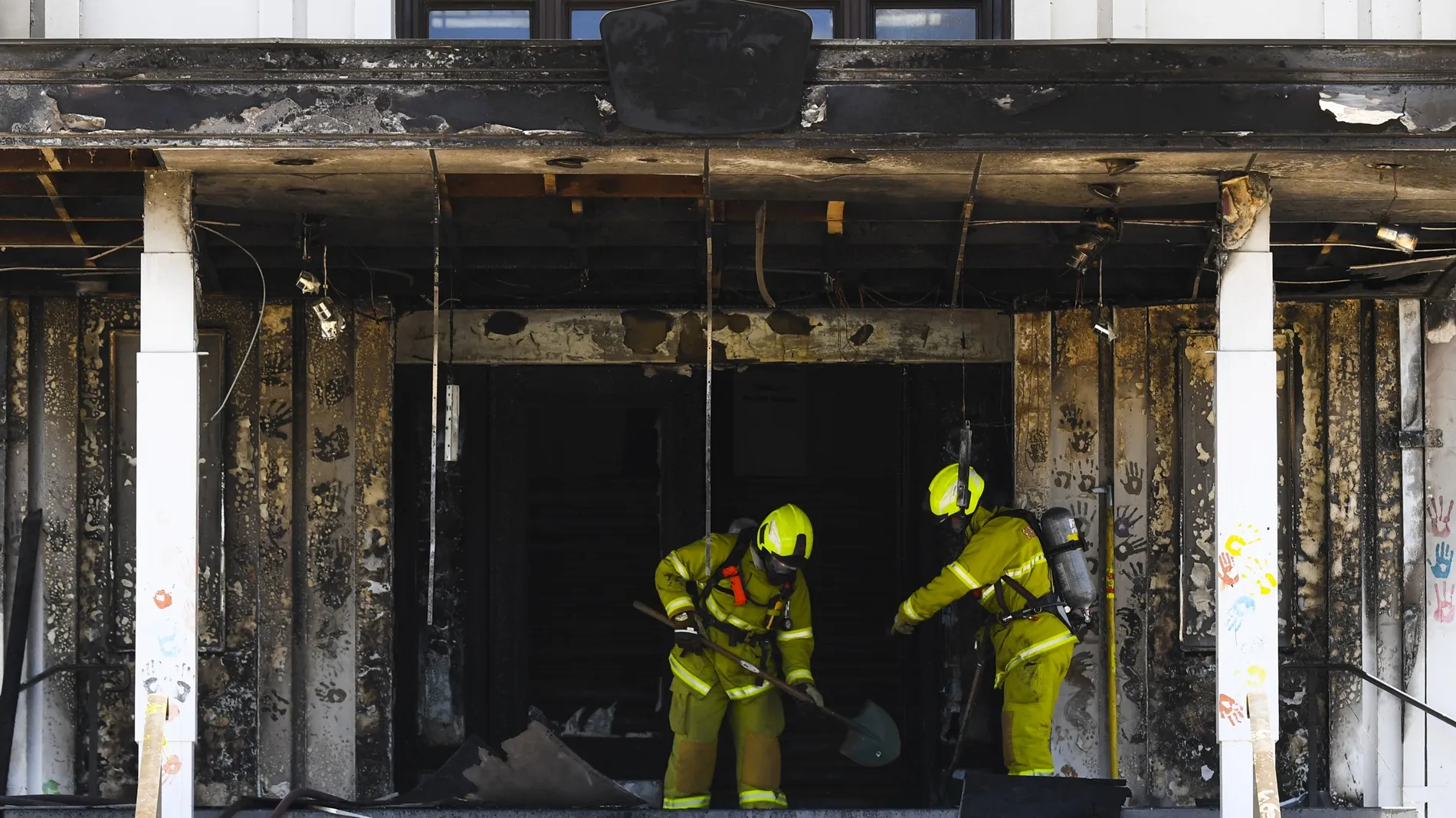 Through the ashes: The doors of Old Parliament House