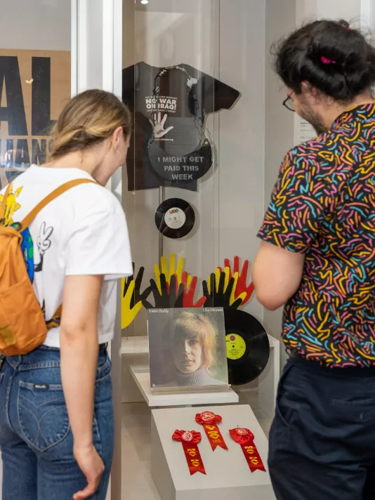 Visitors admiring the exhibition