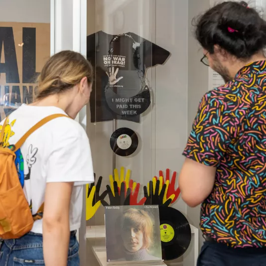 Visitors admiring the exhibition