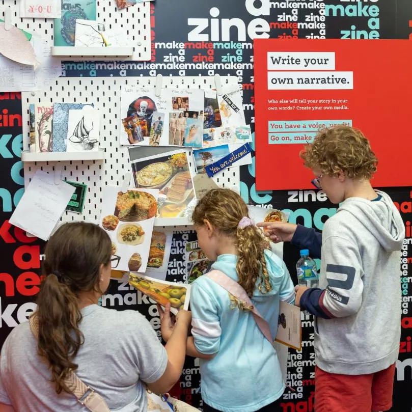 Kids enjoying the exhibition