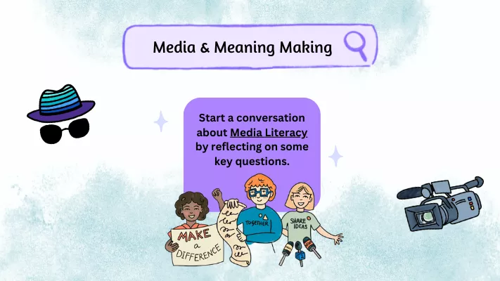 Media and meaning making school activity page.