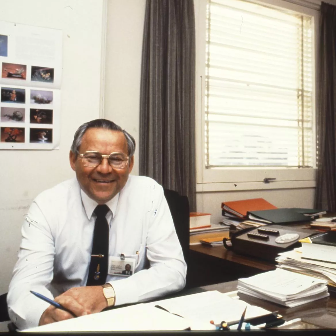 Principal Parliamentary Reporter John Campbell in his office.